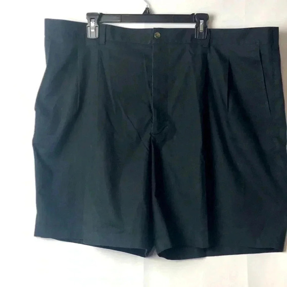 NORDSTROM SHORTS MENS SZ 46W. BLACK PLEATED FRONT - Picture 1 of 8